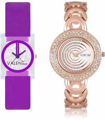 LOREM WAT-W06-0202-W07-0007-COMBOLOREMWhite::White Designer Stylish Shape Best Offer Bracelet Combo Watch  - For Women   Watches  (LOREM)