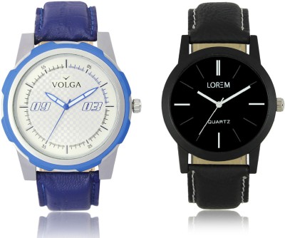 LOREM VL41LR05 New Latest Stylish Designer Leather Belt Attractive Different Combo Watch  - For Men   Watches  (LOREM)