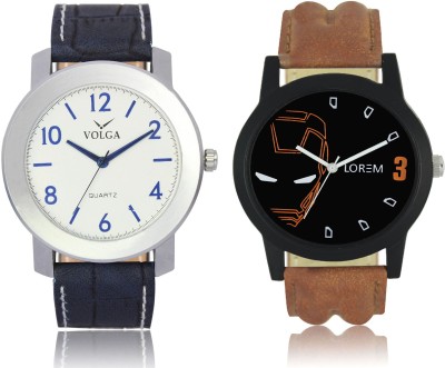 LOREM VL11LR04 New Latest Stylish Designer Leather Belt Attractive Different Combo Watch  - For Men   Watches  (LOREM)