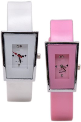 Fashionnow White And Pink Stylish Make In India Watch  - For Women   Watches  (Fashionnow)