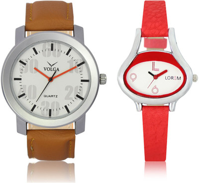 

LOREM VL27LR206 New Latest Stylish Designer Leather Belt Attractive Different Combo Watch - For Men & Women