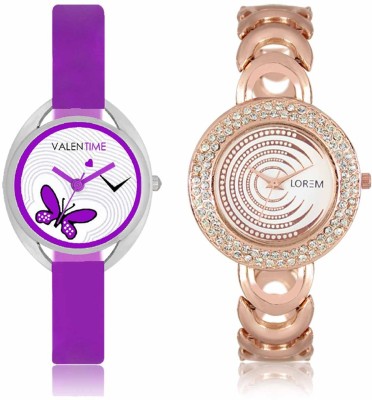 LOREM WAT-W06-0202-W07-0002-COMBOLOREMWhite::White Designer Stylish Shape Best Offer Bracelet Combo Watch  - For Women   Watches  (LOREM)