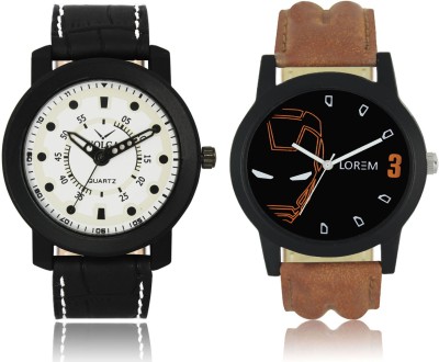 LOREM VL16LR04 New Latest Stylish Designer Leather Belt Attractive Different Combo Watch  - For Men   Watches  (LOREM)