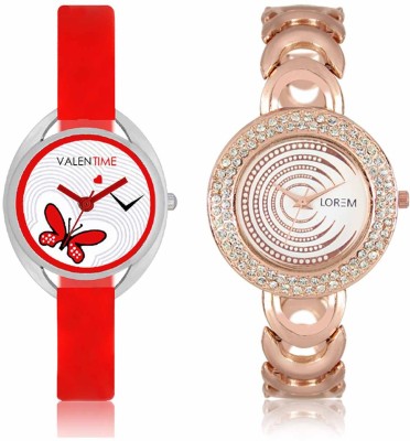 LOREM WAT-W06-0202-W07-0004-COMBOLOREMWhite::White Designer Stylish Shape Best Offer Bracelet Combo Watch  - For Women   Watches  (LOREM)