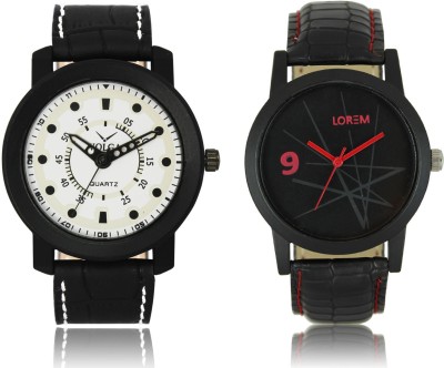 LOREM VL16LR08 New Latest Stylish Designer Leather Belt Attractive Different Combo Watch  - For Men   Watches  (LOREM)