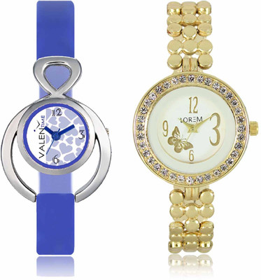 

LOREM WAT-W06-0203-W07-0012-COMBOLOREMWhite::White Designer Stylish Shape Best Offer Bracelet Combo Watch - For Women