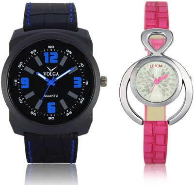 

LOREM VL32LR205 New Latest Stylish Designer Leather Belt Attractive Different Combo Watch - For Men & Women