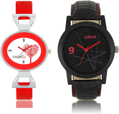 

LOREM WAT-W06-0008-W07-0031-COMBOLOREMBlack::White Designer Stylish Shape Best Offer Combo Couple Watch - For Men & Women