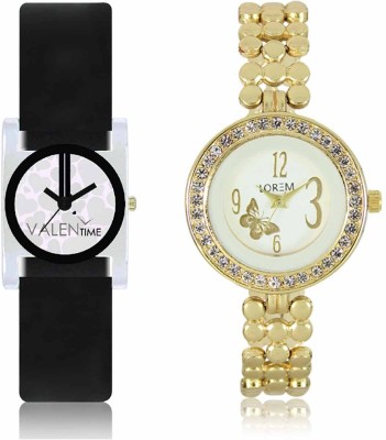 LOREM WAT-W06-0203-W07-0006-COMBOLOREMWhite::White Designer Stylish Shape Best Offer Bracelet Combo Watch  - For Women   Watches  (LOREM)