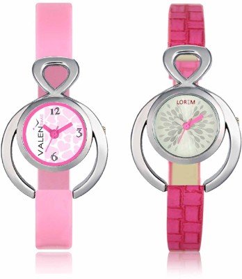 LOREM WAT-W06-0205-W07-0013-COMBOLOREMSilver::White Designer Stylish Shape Best Offer Combo Beautiful Watch  - For Women   Watches  (LOREM)
