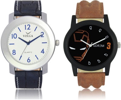 LOREM VL11LR07 New Latest Stylish Designer Leather Belt Attractive Different Combo Watch  - For Men   Watches  (LOREM)