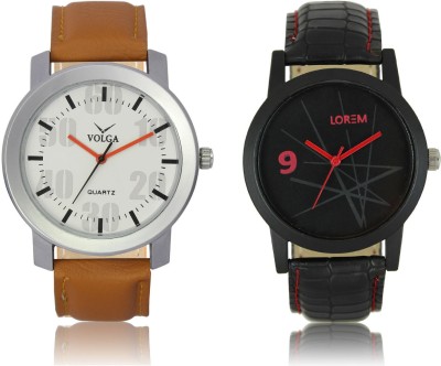 LOREM VL27LR08 New Latest Stylish Designer Leather Belt Attractive Different Combo Watch  - For Men   Watches  (LOREM)