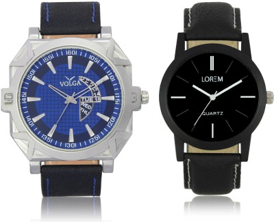 LOREM VL44LR05 New Latest Stylish Designer Leather Belt Attractive Different Combo Watch  - For Men   Watches  (LOREM)