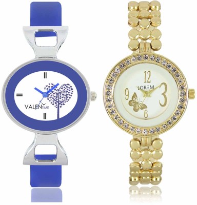 LOREM WAT-W06-0203-W07-0029-COMBOLOREMWhite::White Designer Stylish Shape Best Offer Bracelet Combo Watch  - For Women   Watches  (LOREM)