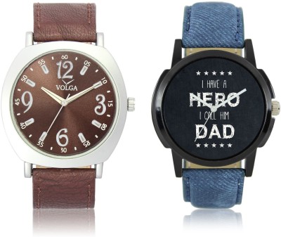 LOREM VL46LR07 New Latest Stylish Designer Leather Belt Attractive Different Combo Watch  - For Men   Watches  (LOREM)