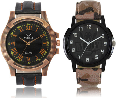 LOREM VL23LR03 New Latest Stylish Designer Leather Belt Attractive Different Combo Watch - For Men