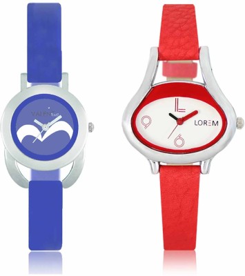 LOREM WAT-W06-0206-W07-0017-COMBOLOREMWhite::Blue Designer Stylish Shape Best Offer Combo Beautiful Watch  - For Women   Watches  (LOREM)