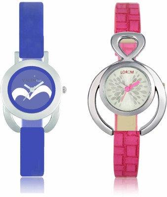 LOREM WAT-W06-0205-W07-0017-COMBOLOREMSilver::Blue Designer Stylish Shape Best Offer Combo Beautiful Watch  - For Women   Watches  (LOREM)