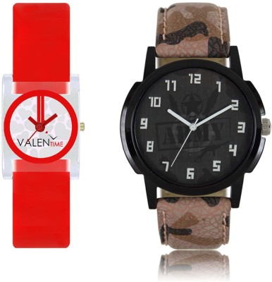 LOREM WAT-W06-0003-W07-0009-COMBOLOREMBlack::White Designer Stylish Shape Best Offer Combo Couple Watch  - For Men & Women   Watches  (LOREM)