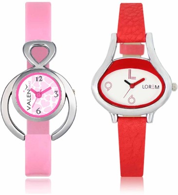 LOREM WAT-W06-0206-W07-0013-COMBOLOREMWhite::White Designer Stylish Shape Best Offer Combo Beautiful Watch  - For Women   Watches  (LOREM)