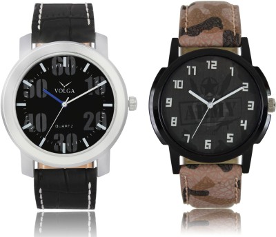 LOREM VL39LR03 New Latest Stylish Designer Leather Belt Attractive Different Combo Watch  - For Men   Watches  (LOREM)