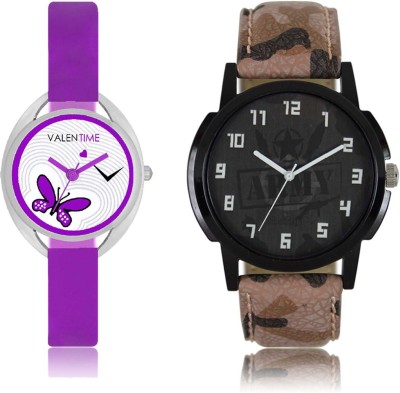 LOREM WAT-W06-0003-W07-0002-COMBOLOREMBlack::White Designer Stylish Shape Best Offer Combo Couple Watch  - For Men & Women   Watches  (LOREM)
