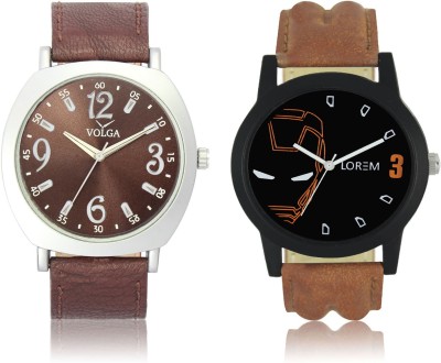 LOREM VL46LR04 New Latest Stylish Designer Leather Belt Attractive Different Combo Watch  - For Men   Watches  (LOREM)