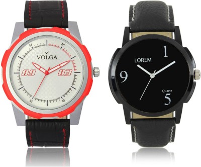 LOREM VL42LR06 New Latest Stylish Designer Leather Belt Attractive Different Combo Watch  - For Men   Watches  (LOREM)