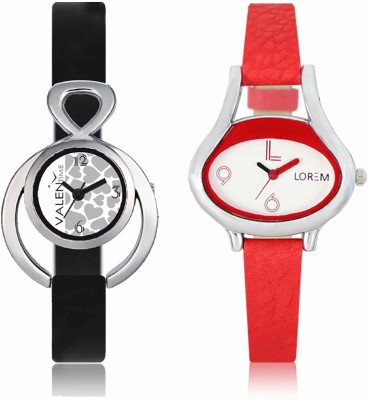 LOREM WAT-W06-0206-W07-0011-COMBOLOREMWhite::White Designer Stylish Shape Best Offer Combo Beautiful Watch  - For Women   Watches  (LOREM)