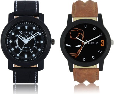 LOREM VL15LR04 New Latest Stylish Designer Leather Belt Attractive Different Combo Watch  - For Men   Watches  (LOREM)