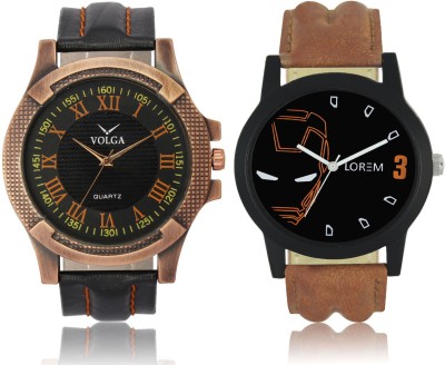 LOREM VL23LR04 New Latest Stylish Designer Leather Belt Attractive Different Combo Watch  - For Men   Watches  (LOREM)