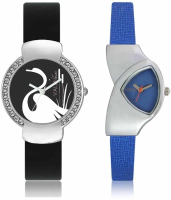 LOREM WAT-W06-0208-W07-0021-COMBOLOREMBlue::Black Designer Stylish Shape Best Offer Combo Beautiful Watch  - For Women   Watches  (LOREM)