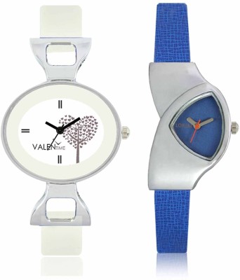 LOREM WAT-W06-0208-W07-0032-COMBOLOREMBlue::White Designer Stylish Shape Best Offer Combo Beautiful Watch  - For Women   Watches  (LOREM)