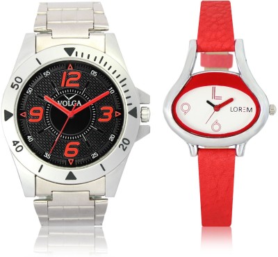 LOREM VL02LR206 New Latest Stylish Designer Leather-Metal Belt Attractive Different Combo Watch  - For Men & Women   Watches  (LOREM)