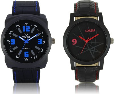 LOREM VL32LR08 New Latest Stylish Designer Leather Belt Attractive Different Combo Watch  - For Men   Watches  (LOREM)