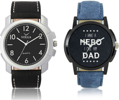 

LOREM VL35LR07 New Latest Stylish Designer Leather Belt Attractive Different Combo Watch - For Men
