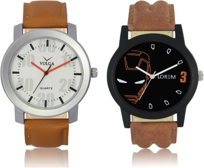 LOREM VL27LR04 New Latest Stylish Designer Leather Belt Attractive Different Combo Watch  - For Men   Watches  (LOREM)