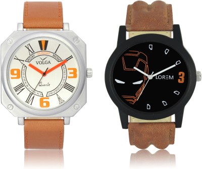 LOREM VL45LR04 New Latest Stylish Designer Leather Belt Attractive Different Combo Watch  - For Men   Watches  (LOREM)