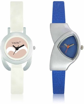 LOREM WAT-W06-0208-W07-0020-COMBOLOREMBlue::White Designer Stylish Shape Best Offer Combo Beautiful Watch  - For Women   Watches  (LOREM)
