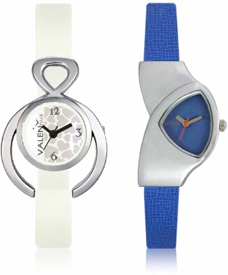 LOREM WAT-W06-0208-W07-0015-COMBOLOREMBlue::White Designer Stylish Shape Best Offer Combo Beautiful Watch  - For Women   Watches  (LOREM)