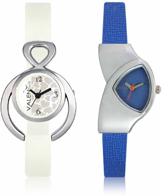 View LOREM WAT-W06-0208-W07-0015-COMBOLOREMBlue::White Designer Stylish Shape Best Offer Combo Beautiful Watch  - For Women Wrist Watches Price Online(LOREM)
