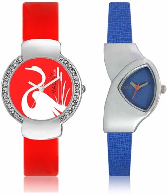 LOREM WAT-W06-0208-W07-0025-COMBOLOREMBlue::Red Designer Stylish Shape Best Offer Combo Beautiful Watch  - For Women   Watches  (LOREM)