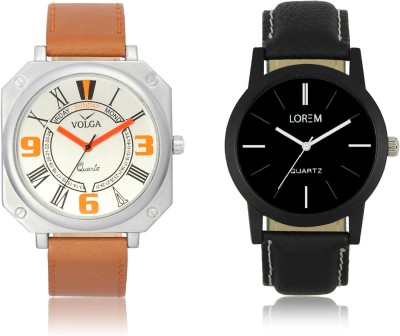 LOREM VL45LR05 New Latest Stylish Designer Leather Belt Attractive Different Combo Watch  - For Men   Watches  (LOREM)