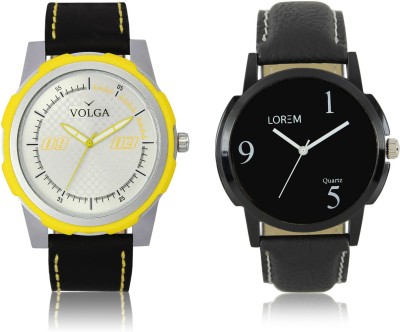 LOREM VL43LR06 New Latest Stylish Designer Leather Belt Attractive Different Combo Watch  - For Men   Watches  (LOREM)