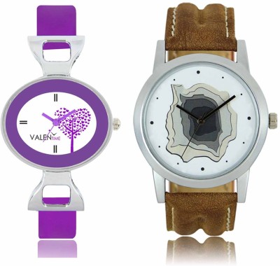 LOREM WAT-W06-0009-W07-0028-COMBOLOREMWhite::White Designer Stylish Shape Best Offer Combo Couple Watch  - For Men & Women   Watches  (LOREM)