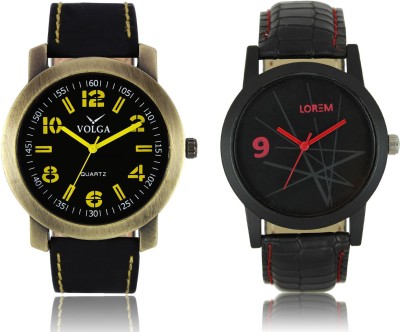 LOREM VL33LR08 New Latest Stylish Designer Leather Belt Attractive Different Combo Watch  - For Men   Watches  (LOREM)