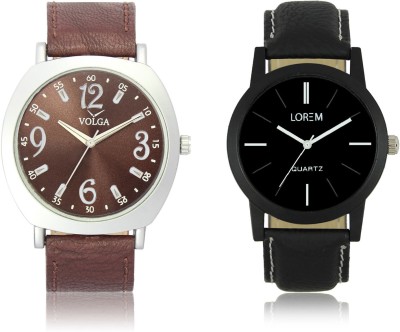 LOREM VL46LR05 New Latest Stylish Designer Leather Belt Attractive Different Combo Watch  - For Men   Watches  (LOREM)