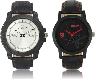 LOREM VL38LR08 New Latest Stylish Designer Leather Belt Attractive Different Combo Watch  - For Men   Watches  (LOREM)