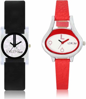 LOREM WAT-W06-0206-W07-0006-COMBOLOREMWhite::White Designer Stylish Shape Best Offer Combo Beautiful Watch  - For Women   Watches  (LOREM)