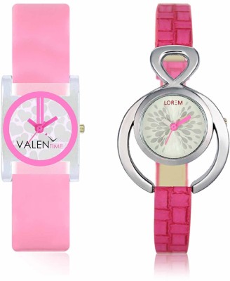 LOREM WAT-W06-0205-W07-0008-COMBOLOREMSilver::White Designer Stylish Shape Best Offer Combo Beautiful Watch  - For Women   Watches  (LOREM)